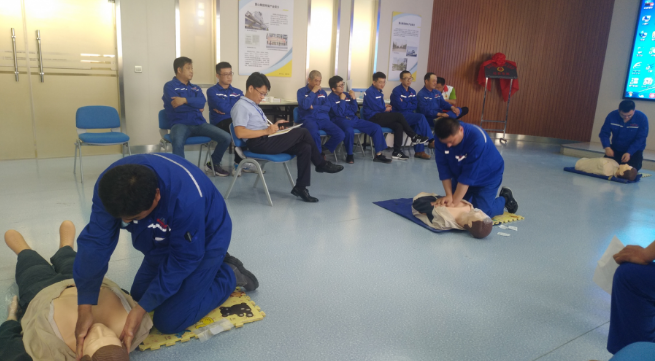 淄川区红十字会应急救护培训基地在重山集团挂牌成立67