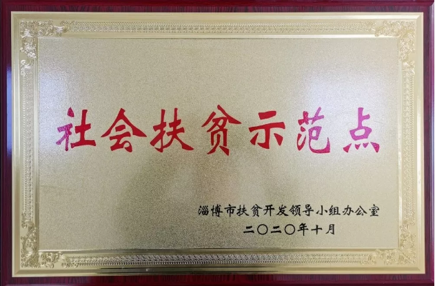 重山集团命名为“淄博市第二批社会扶贫示范点”47