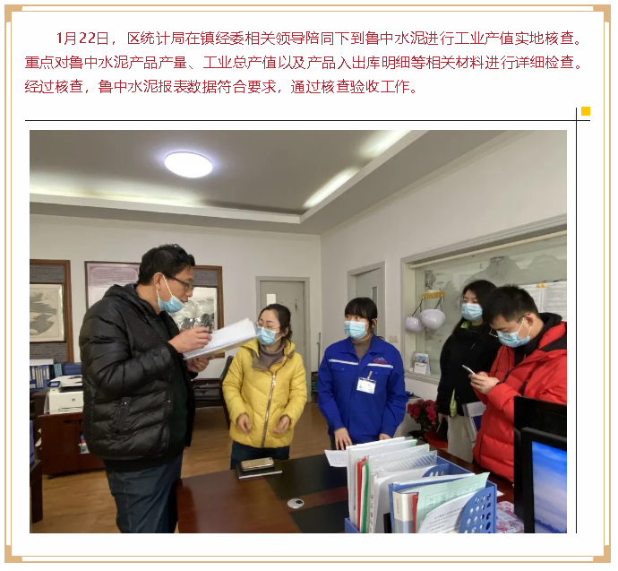 区统计局到鲁中水泥进行核查4