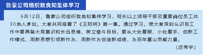 鲁蒙公司组织致良知集体学习11