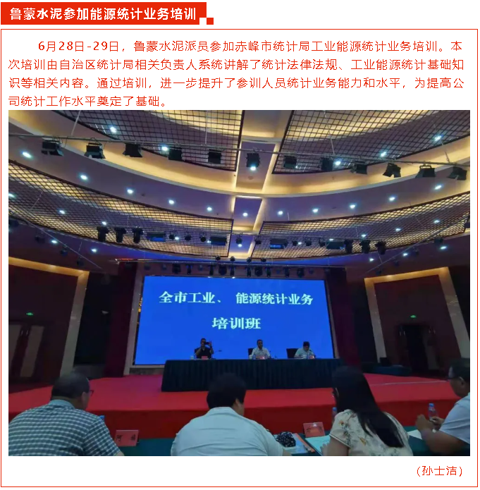 鲁蒙水泥参加能源统计业务培训42