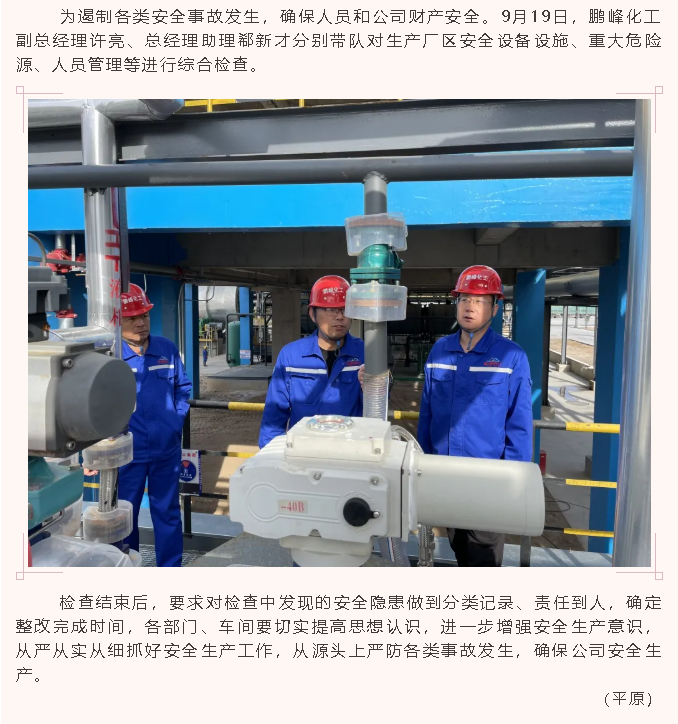 鹏峰化工组织综合安全大检查44