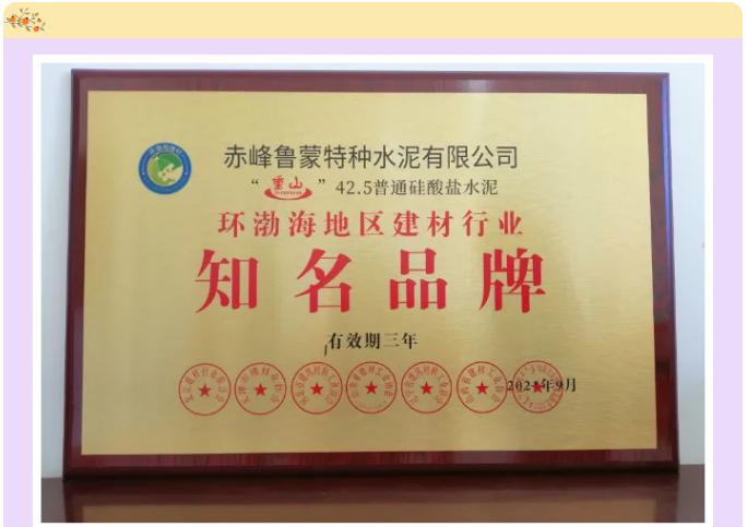 鲁蒙公司荣获2021年度环渤海地区建材行业“诚信企业”、“知名品牌”荣誉95