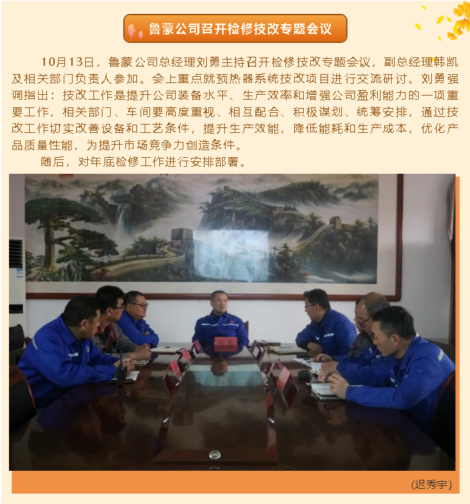 鲁蒙公司召开检修技改专题会议97