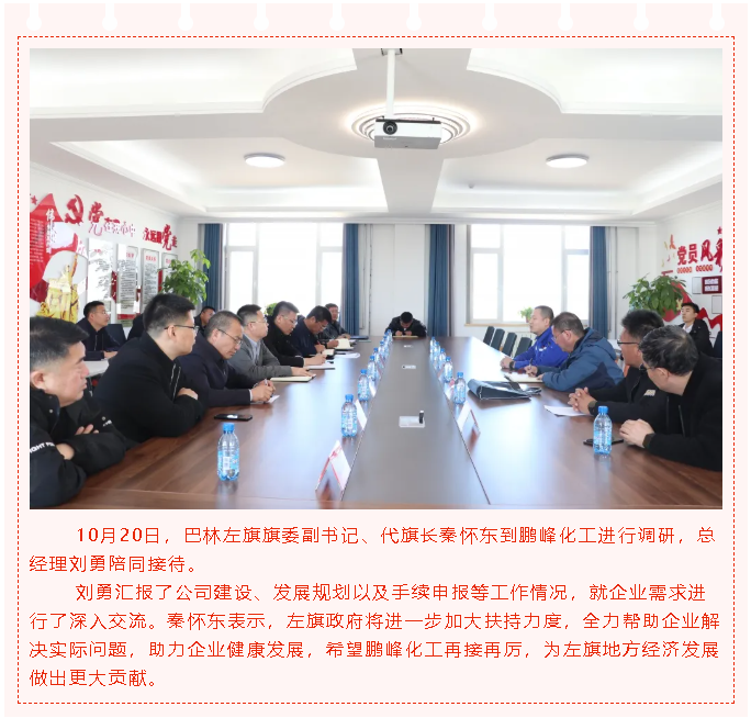 巴林左旗旗委副书记秦怀东到鹏峰化工调研62