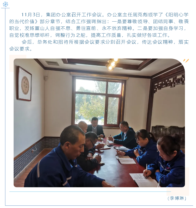 集团办公室召开工作会议33