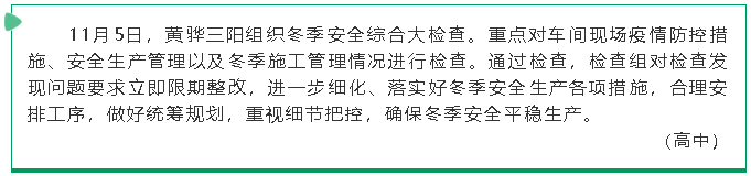 黄骅三阳组织冬季安全综合大检查65