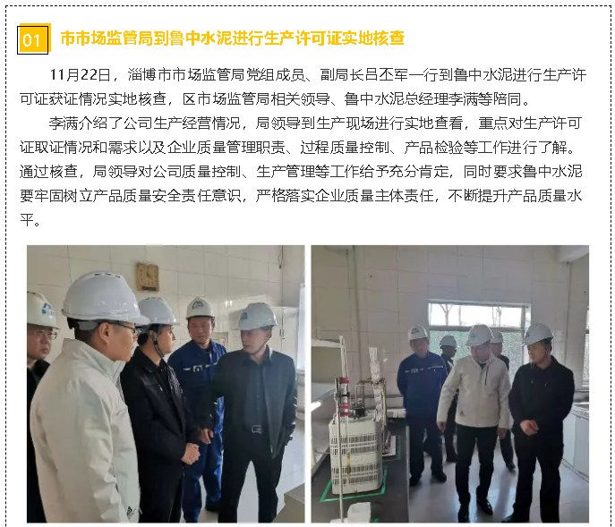 市市场监管局到鲁中水泥进行生产许可证实地核查 33